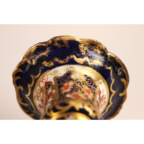 A Royal Crown Derby twin handled stem vase, late 19th century, of ...