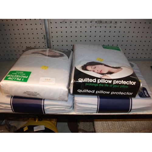 164 - 2 X PILLOW PROTECTORS & 2 X SINGLE SHEETS