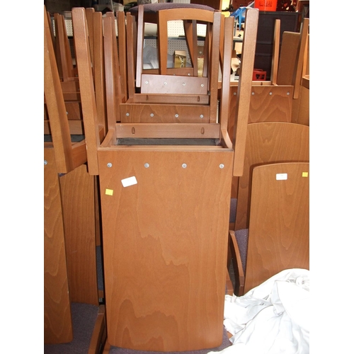 49 - 4 X WOODEN BACK DINING CHAIRS