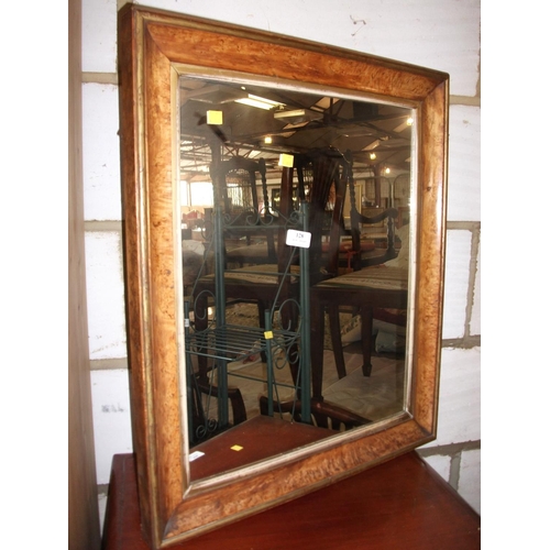 128 - YEW CUSHION FRAMED MIRROR 26''H X 22''L