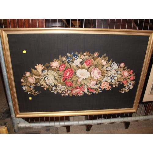 131 - LARGE FRAMED TAPESTRY PICTURE 41.5'' X 27.5''