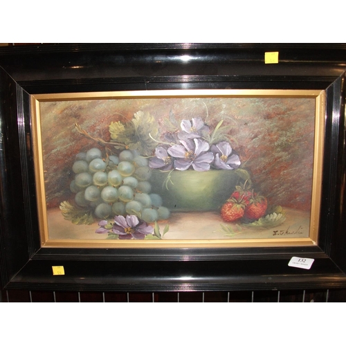 132 - 2 X FRAMED PAINTINGS STILL LIFE SIGNED 23'' X 15''