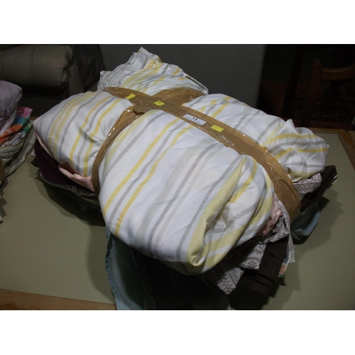 14 - BUNDLE OF MIXED BED LINEN, MATERIAL ETC.