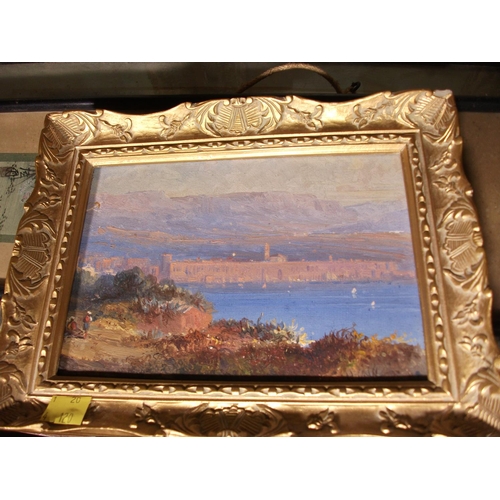 166 - SMALL FRAMED OIL EASTERN SCENE 8.5'' X 6.5''