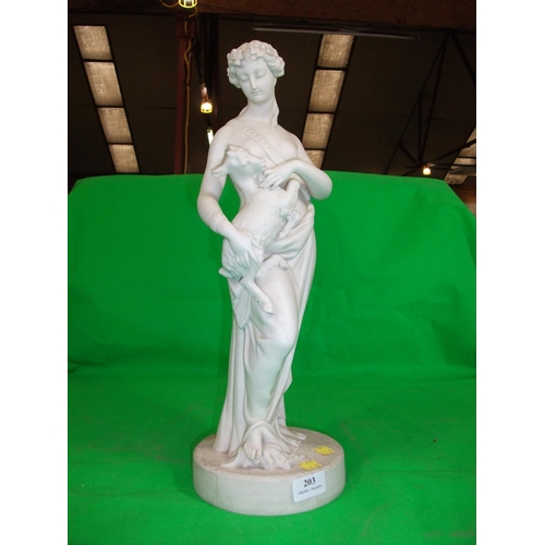 203 - NORWICH ART UNION LADY FIGURINE 47 CM TALL AF