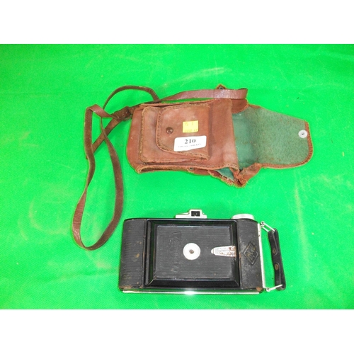 210 - ANTIQUE AGFA BILLY CAMERA AND CANVAS CASE