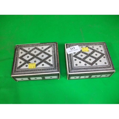 213 - TWO SMALL DECORATIVE BOXES