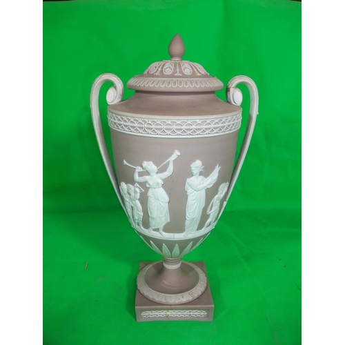 221 - WEDGEWOOD LIDDED URN 33CM HIGH AF