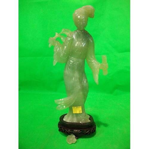 257 - ORIENTAL  JADE LADY FIGURINE AF