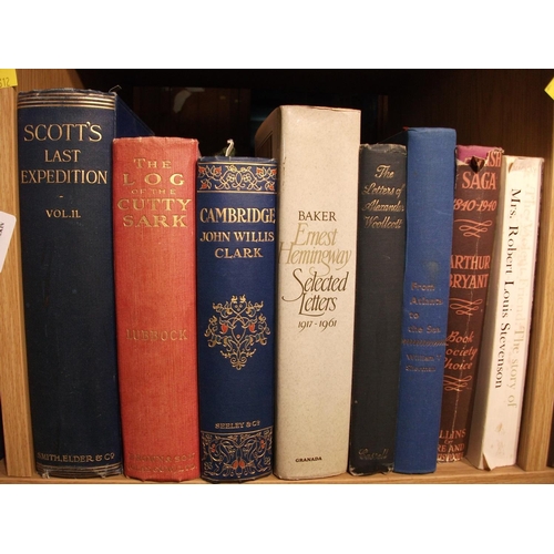 109 - LARGE QTY BOOKS INCLUDING 2 VOLUMES SCOTTS LAST EXPEDITION ETC.