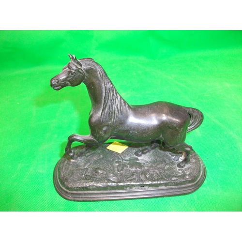 316 - 3 X METAL HORSE ORNAMENTS