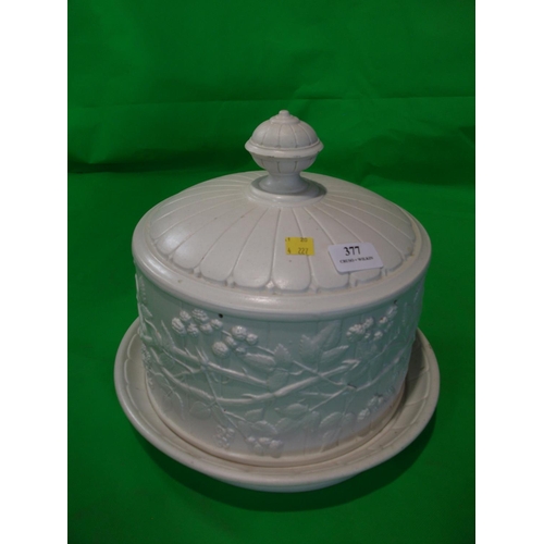 377 - DECORATIVE STILTON DISH & COVER