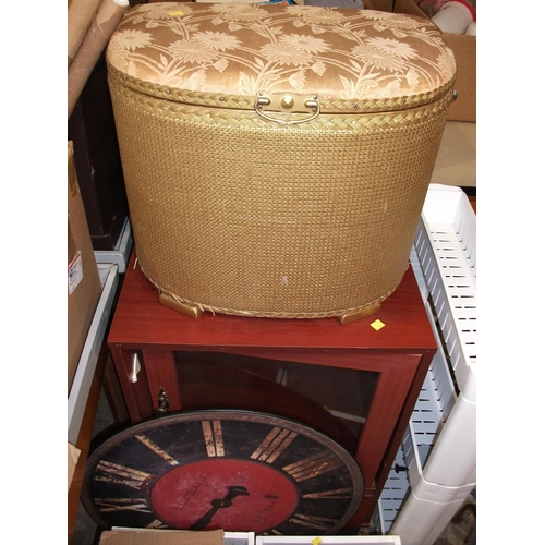 40 - FOOT STOOLS, OTTOMAN, CLOCK, FURNITURE ETC.