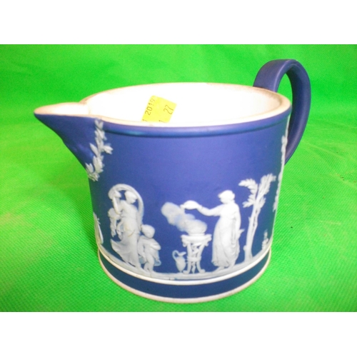 224 - WEDGEWOOD JASPERWARE MILK JUG |(AF) 9CM DIAMETER