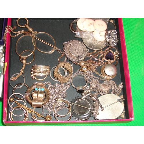 275 - BOX OF COSTUME JEWELLERY NECKLACES, BRACELETS, BROOCHES, ETC ETC