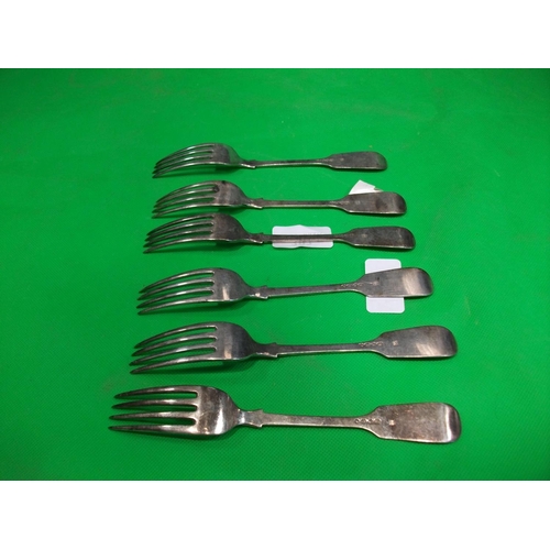 292 - SET OF 6 VICTORIAN FORKS 1872