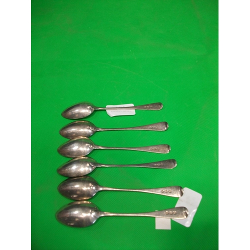 294 - SET OF 6 GEORGIAN SILVER TEA SPOONS 1817