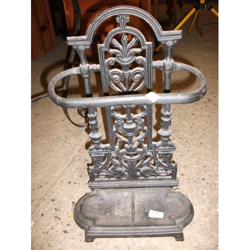 523 - CAST IRON  BROLLY STAND 20.5H X 12''L X 6''D