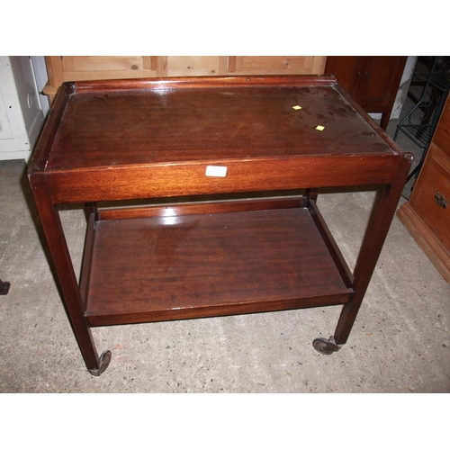 524 - MAHOGANY TEA TROLLEY