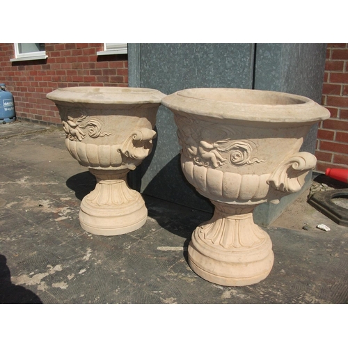 529 - TWO LARGE URNS