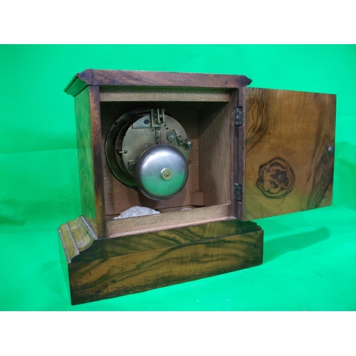 304 - BURR WALNUT MANTLE CLOCK