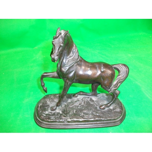 316 - 3 X METAL HORSE ORNAMENTS