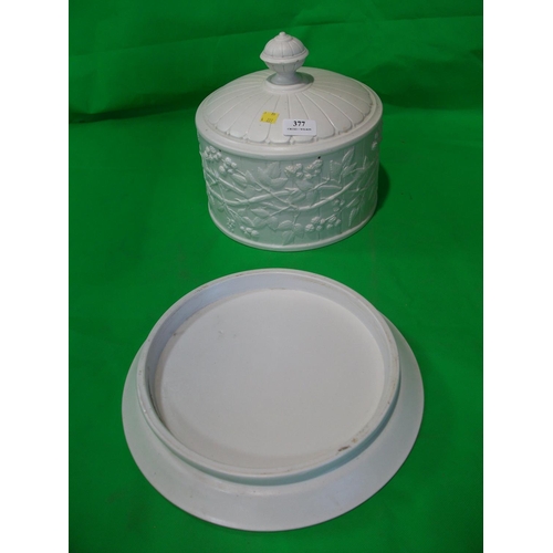 377 - DECORATIVE STILTON DISH & COVER