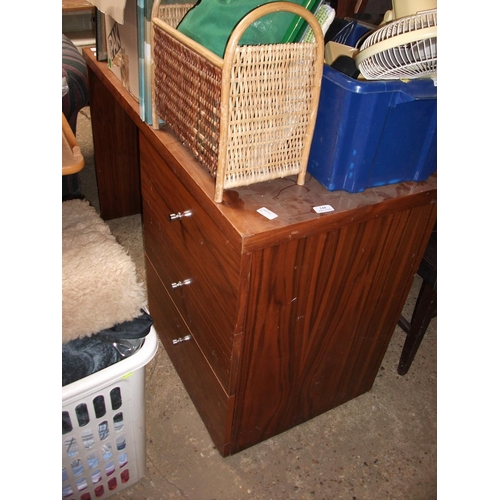 144 - OFFICE DESK - LIGHT BROWN