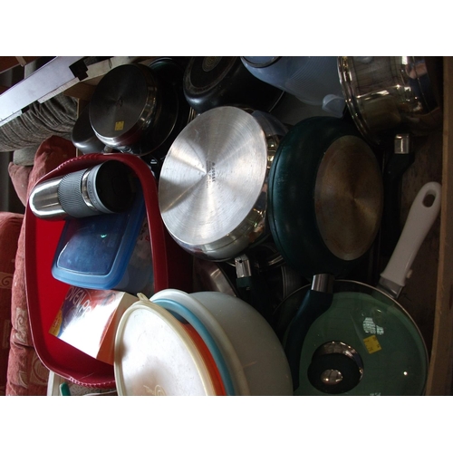 226 - KITCHEN WARE - SAUCEPANS ETC. ETC. (4 BOXES)