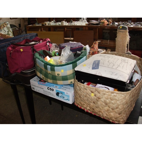 232 - QTY MISC, PET FEEDER, BASKETS ETC ETC