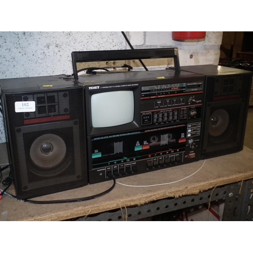 102 - TEXET TV/CASSETTE/RADIO COMBI - WARRANTED UNTIL NOON TUES FOLLOWING THE ABOVE SALE