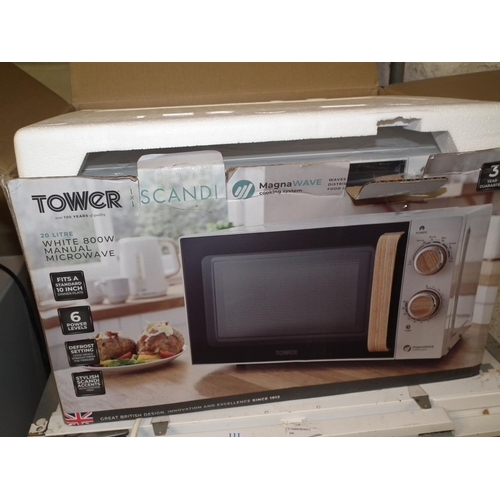 110 - TOWER MICROWAVE AS NEW - WARRENTED UNTIL NOON TUES FOLLOWING THE ABOVE SALE
