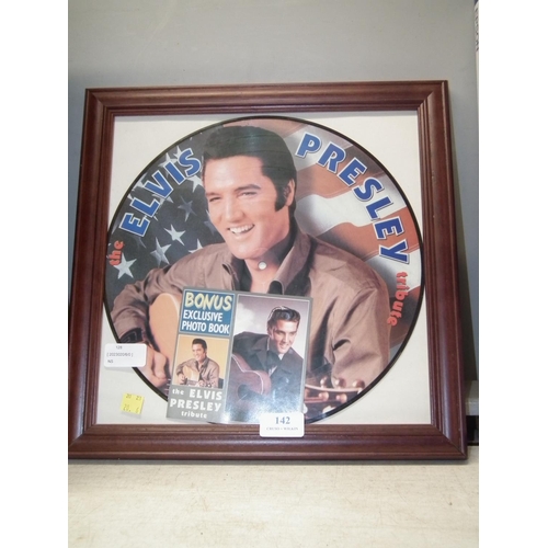 142 - FRAMED ELVIS PICTURE DISC - 'THE ELVIS PRESLEY TRIBUTE'