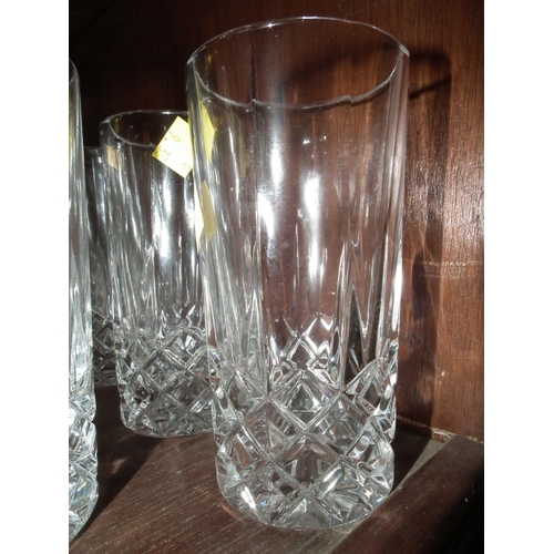 430 - 7 LARGE CUT GLASS GLASSES