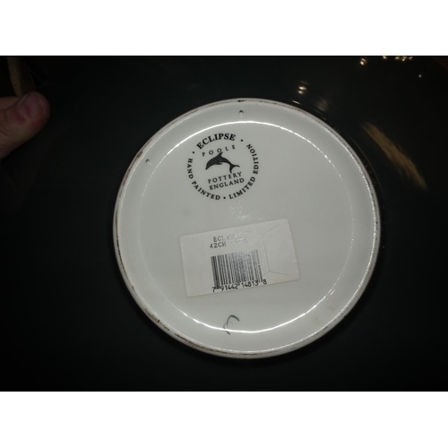 457 - POOLE POTTERY ECLIPSE PLATE (LIMITED EDITION)