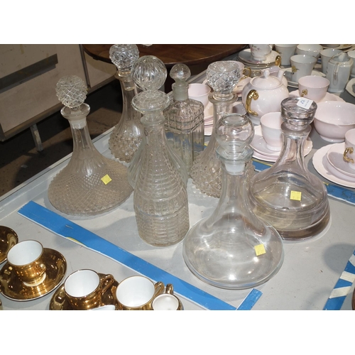 474 - LARGE COLLECTION OF VARIOUS DECANTERS