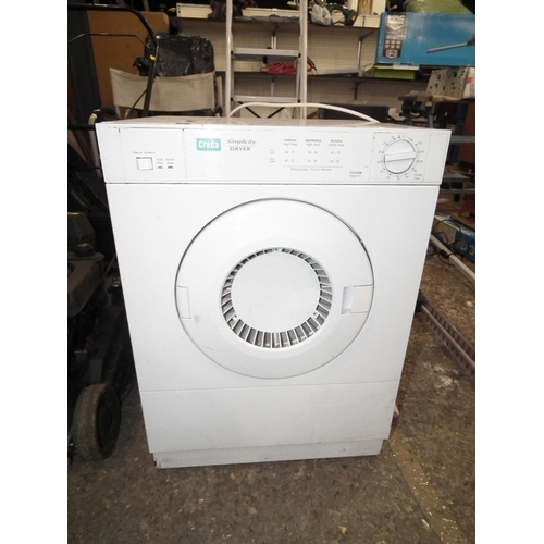 90 - CREDA TUMBLE DRYER - WARRANTED UNTIL NOON TUES FOLLOWING THE ABOVE SALE