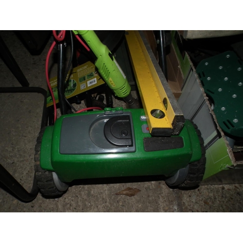 105 - BATT OPERATED LAWNMOWER/STRIMMER/WEEDER/GARDEN TOOLS ETC - WARRANTED UNTIL NOON TUES FOLLOWING THE A... 