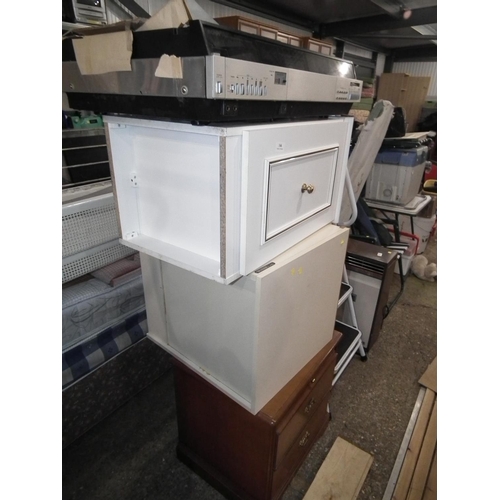 146 - 3 BEDSIDE UNITS WITH 2 DRAWERS, 1 X CUPBOARD