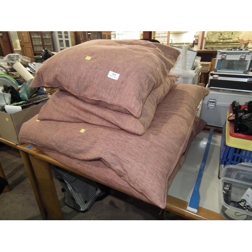 215 - QTY OF LARGE CUSHIONS