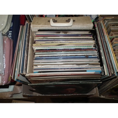 240 - 4 BOXES OF RECORDS/CD'S/BLANK TAPES ETC