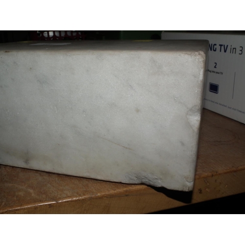 291 - LARGE MARBLE BLOCK DOORSTOP