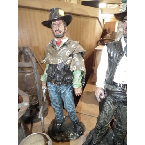 296 - 3 LARGE COWBOY ORNAMENTS - 2X19'' & 1X12''