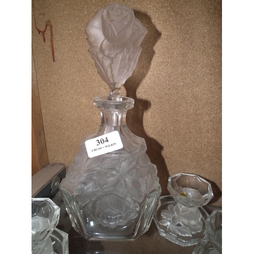 304 - GLASS DECANTERS ETC