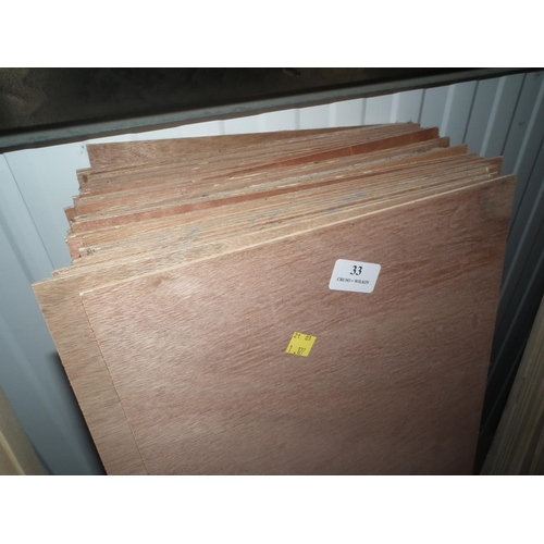 33 - LARGE QTY OF ALPHAPLY PREMIUM TWIN PLYWOOD