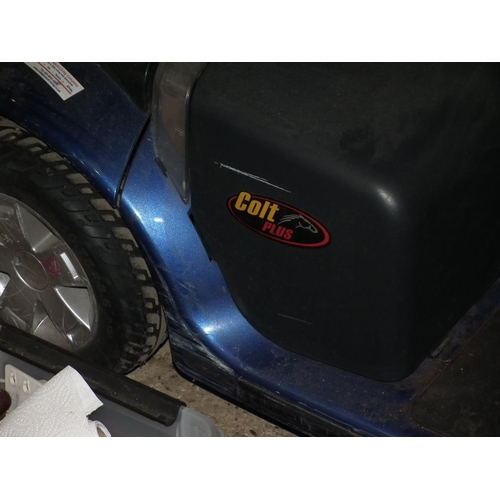 107 - PRIDE 4 WHEEL MOBILITY SCOOOTER - CHARGER WARRANTED UNTIL NOON TUES FOLLOWING THE ABOVE SALE