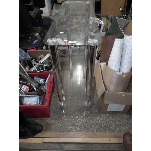 137 - MODERN GLASS SIDE TABLE
