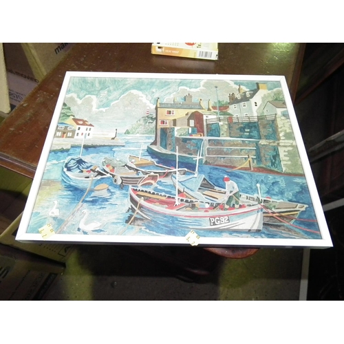 397 - LARGE PAINTING BY PCW THOMPSON & OTHER WATERCOLOUR