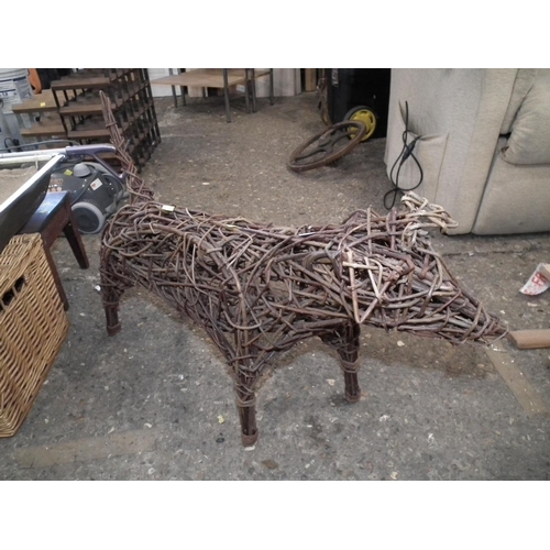 16 - WILLOW SCULPTURE OF ANIMAL