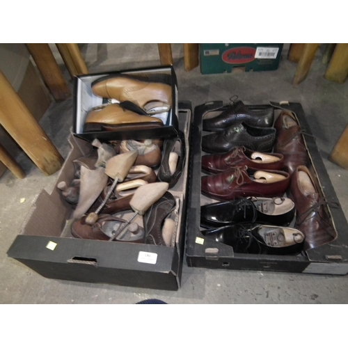 186 - 2 BOXES OF GOOD QUALITY MENS SHOES SIZE 6 - 6 1/2